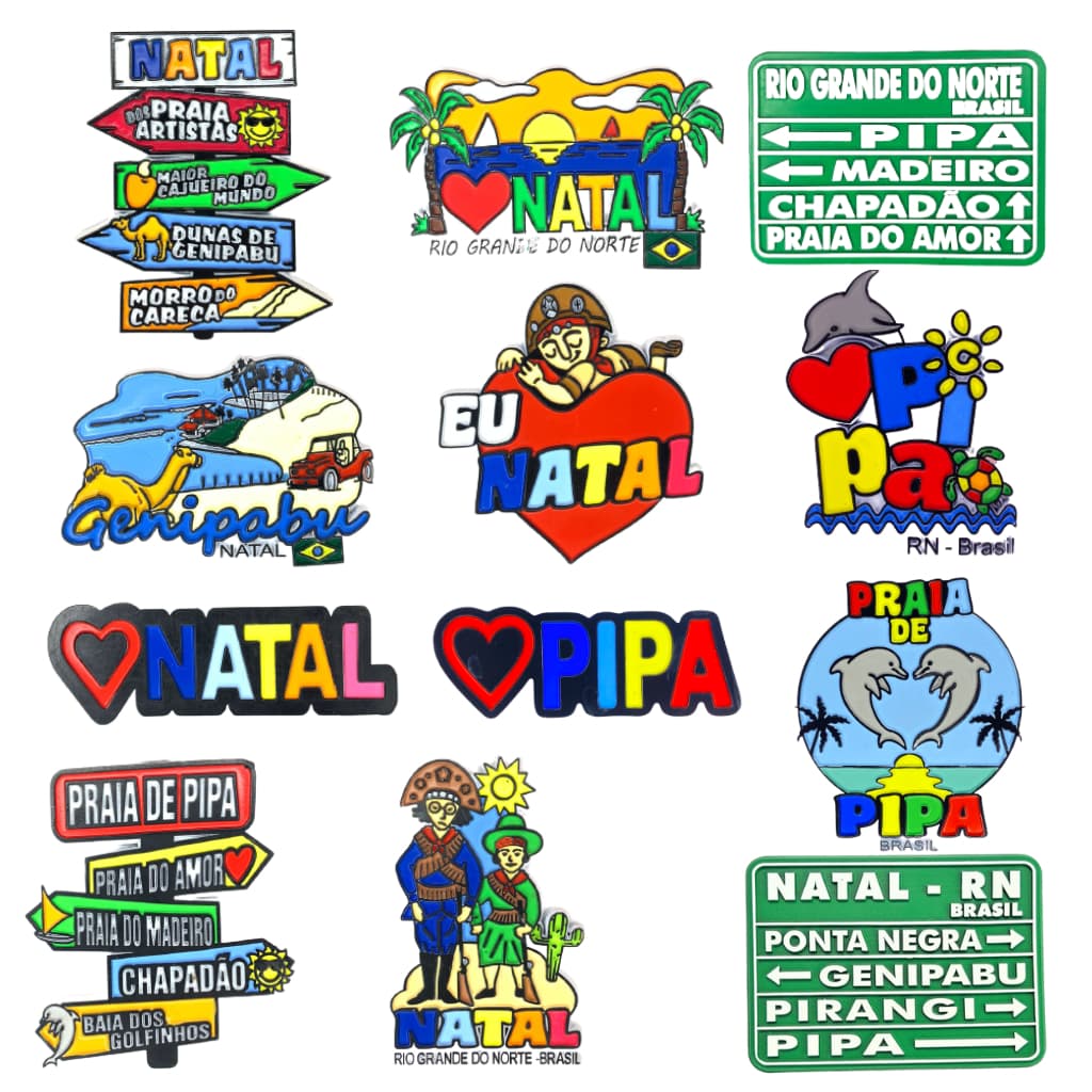 Imãs de Geladeira Natal Decorativos Emborrachados Souvenir