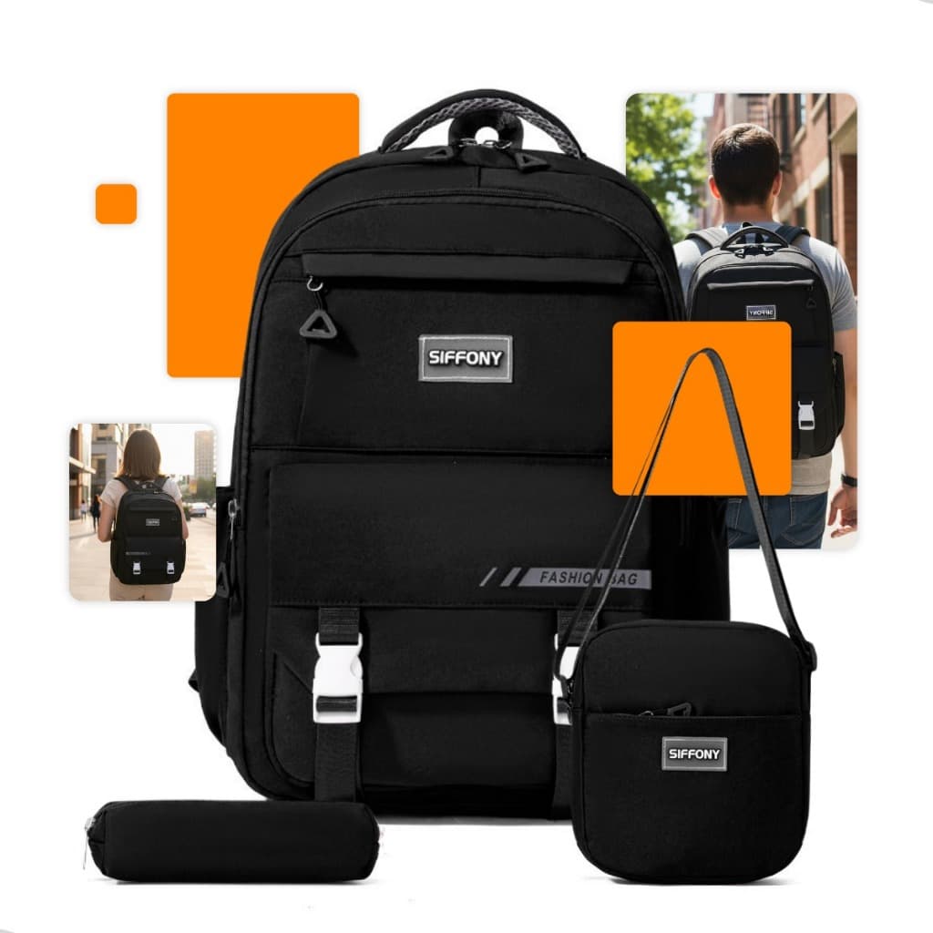 Kit Mochila Notebook Escolar Faculdade Feminina Trabalho Viagem Droco Acessórios 3 Peças