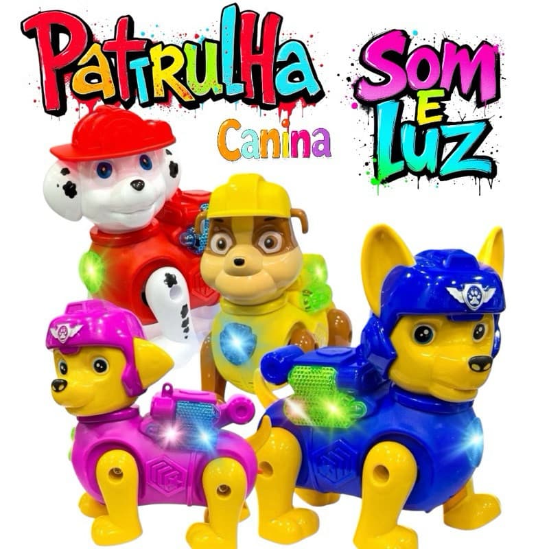 Brinquedo Robô Patrulha Canina com Som e Movimento - Divertido e Interativo!