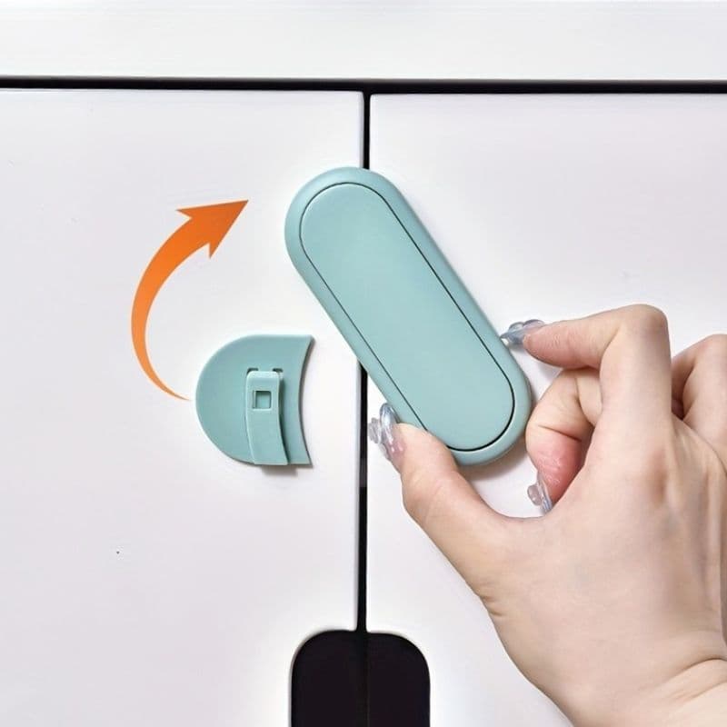 Kit 2x Trava de Segurança  Para Armarios Gavetas Segurança do Bebe Protege Bebe