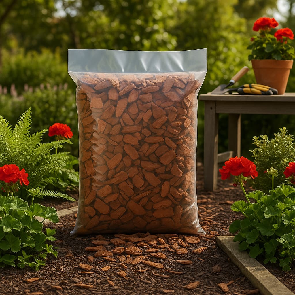 Casca De Pinus Polida Média 40 Litros 6kg Jardinagem Vasos