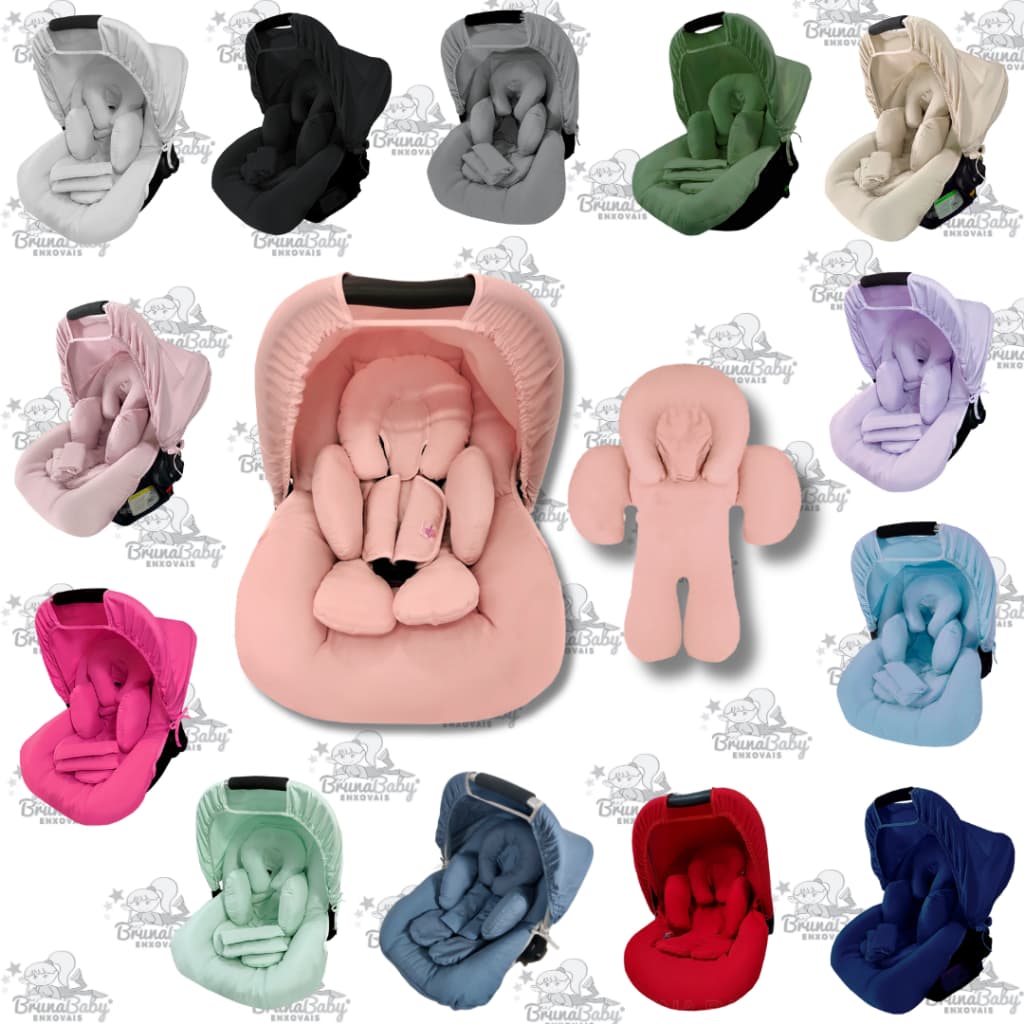 Capa para Bebe Conforto, Capota protetora solar, Protetores de Cinto E Apoio/Redutor Anatomico