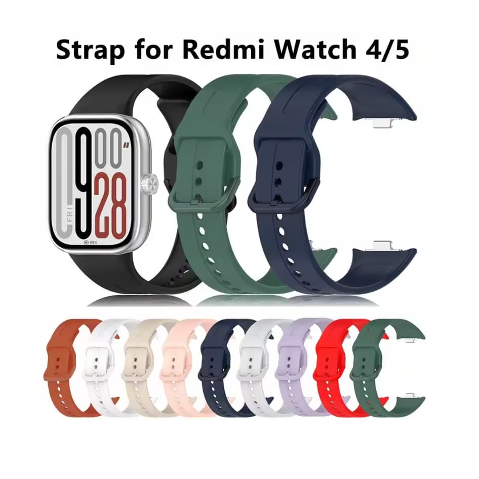 Pulseira Silicone Xiaomi Band 9 Pro / 8 Pro e Redmi Watch 4 / 5 – Fecho T Ajustável Macio Anti Suor