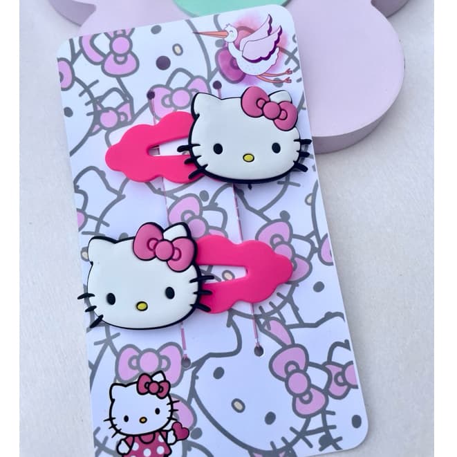 Tic Tac Infantil Hello Kitty | Presilha de Cabelo para Menina | Acessório de cabelo