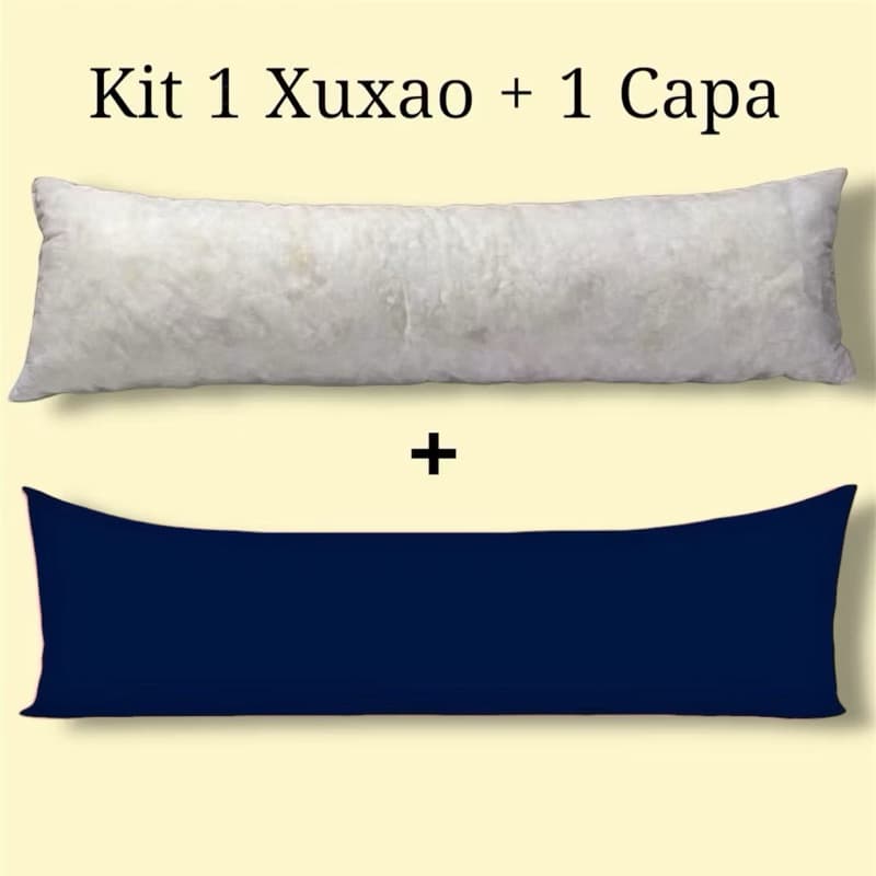 kit 1 Travesseiro de Corpo Xuxão 1.40x45cm + Capa com zíper - PROMOÇÃO IMPERDIVEL