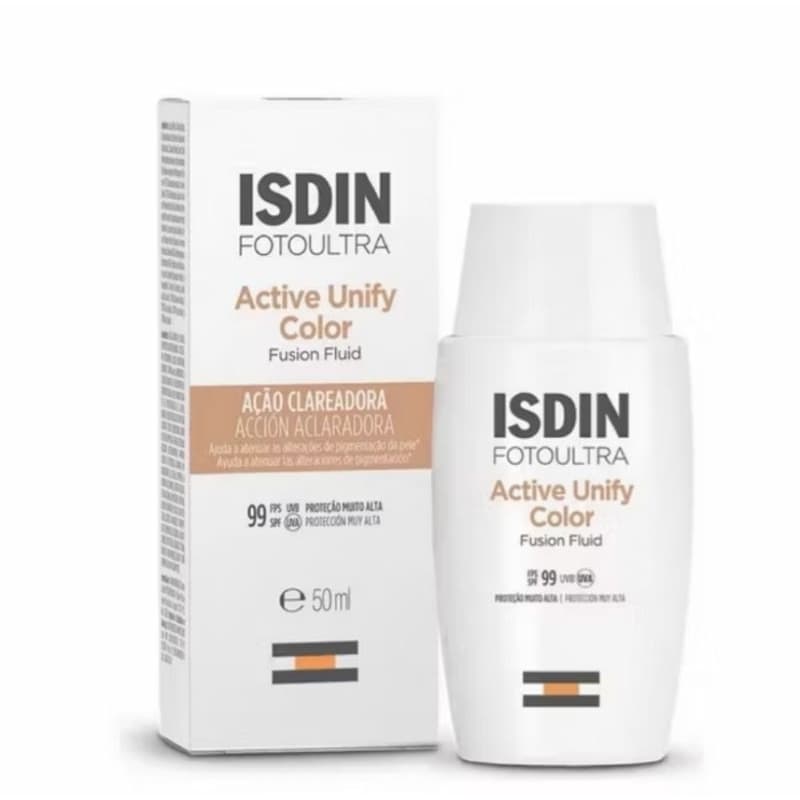 ISDIN Clareador Facial Foto Ultra Active Unify Sem Cor ou com Cor FPS 99 - 50ml