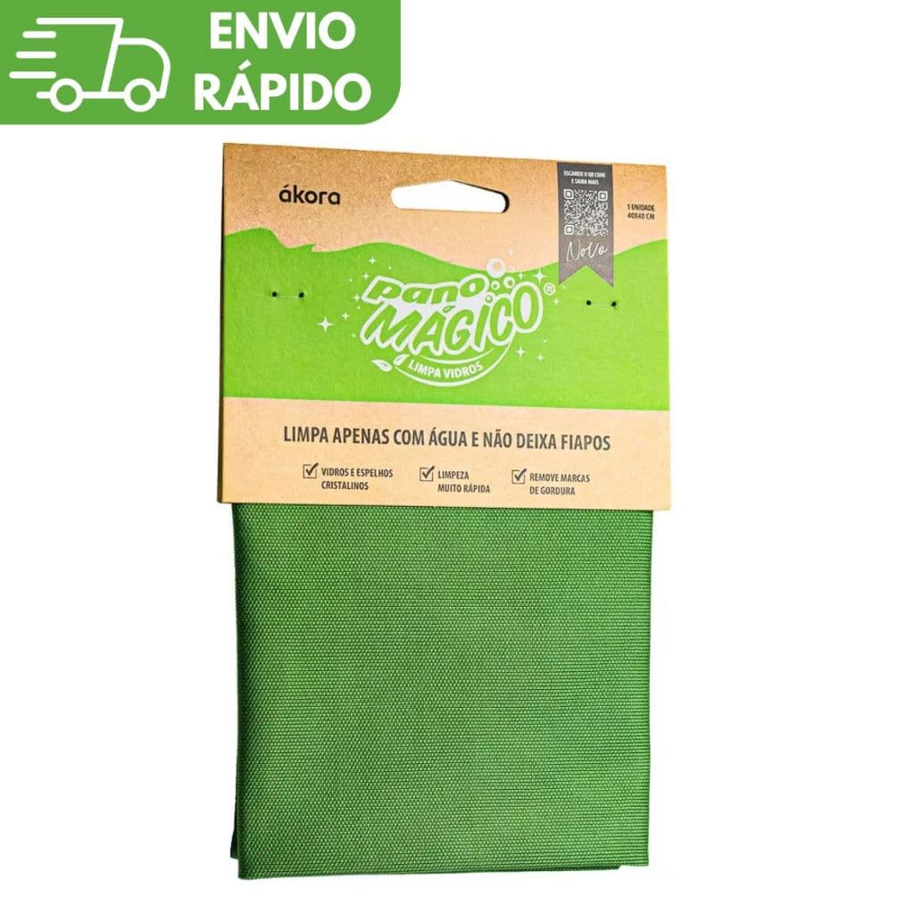 Pano Mágico Limpa Vidro Ákora Original Poliéster e Poliamida