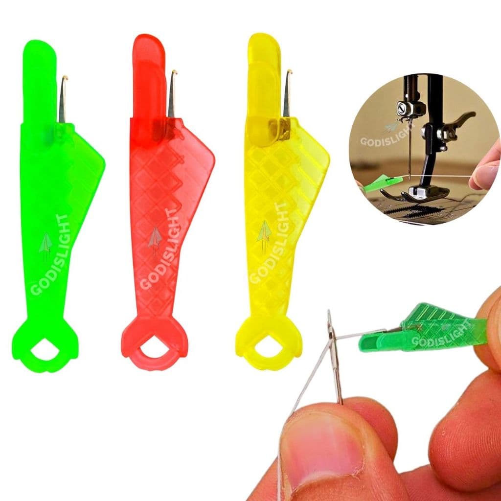 Kit 1/2/3/6/10 Passador Linha Costura na Agulha Auxiliar Agulha Costura Fácil Facilidade Rapidez