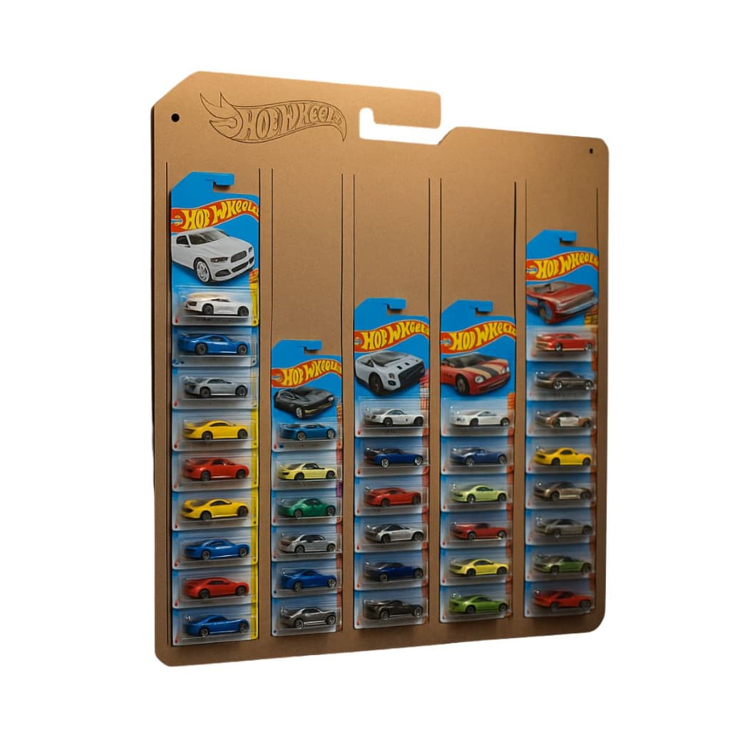 Porta Blister Expositor para Carrinhos Miniaturas hot wheels em cartelas 1:64 - Porta Carrinhos