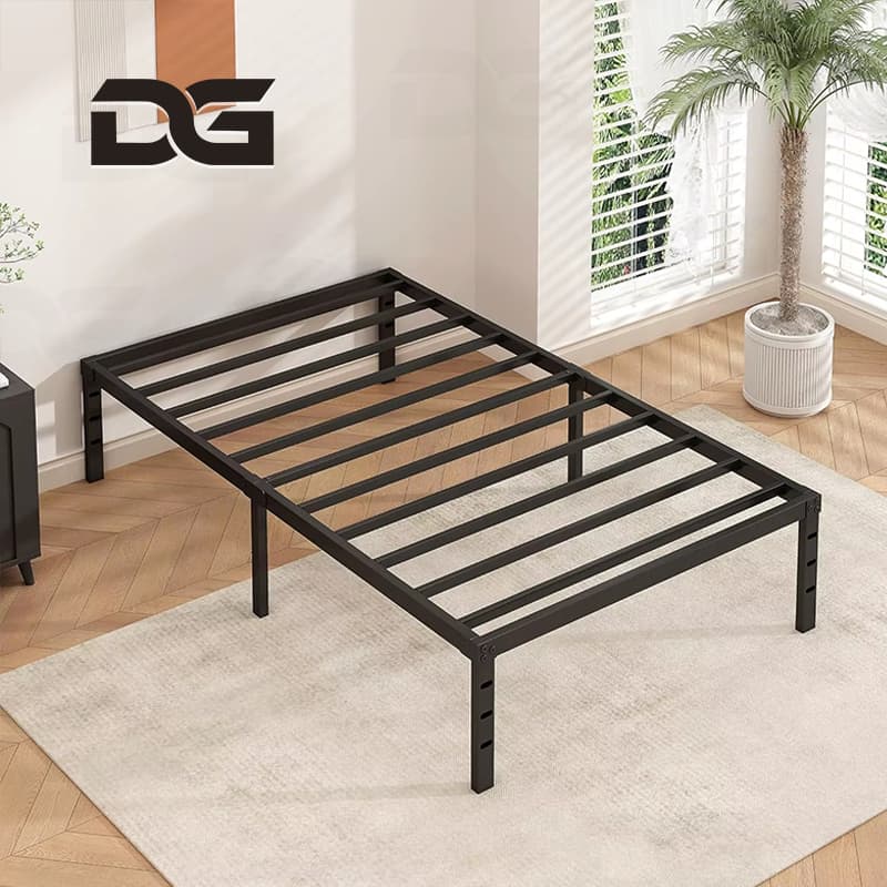 Cama de Solteiro Estrado de Metal Dobrável Capacidade 1350KG Fácil De Instalar Ripas de Aço Queen O17
