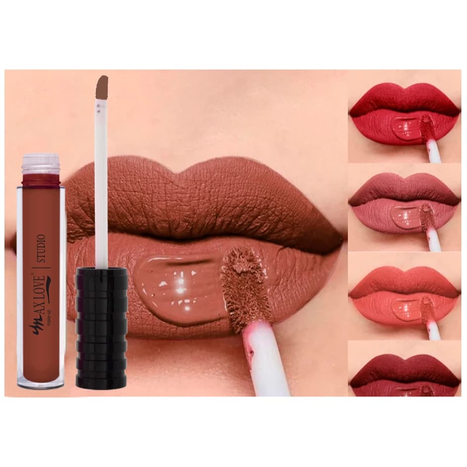 Batom Líquido Matte Nude Hidratante 24h escolha as cores Vinho, Jabuticaba, Fúcsia, Vermelho, Rosa.