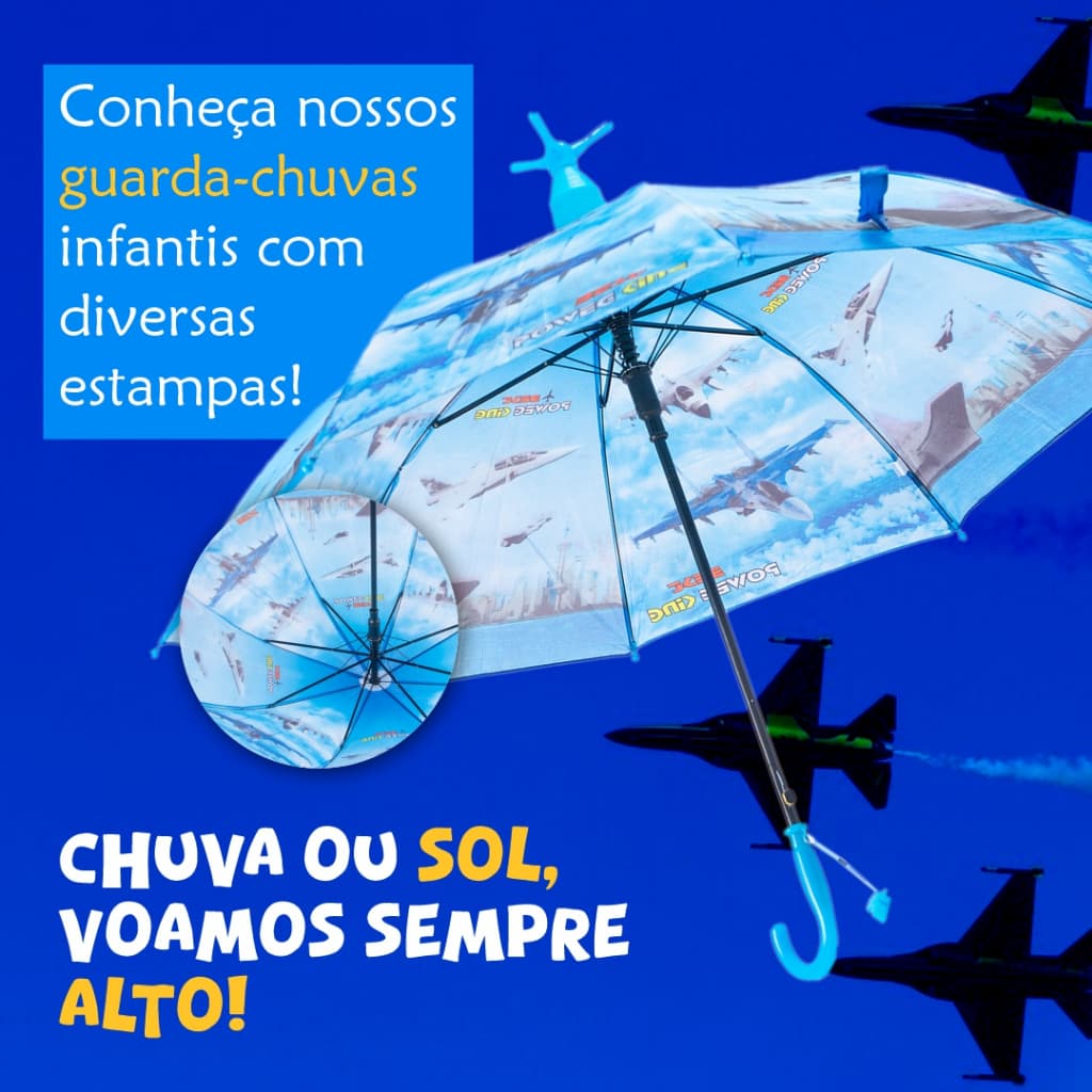 Guarda Chuva Sombrinha Criança Infantil Menino Menina Com Capa G5069-ST G5079-ST