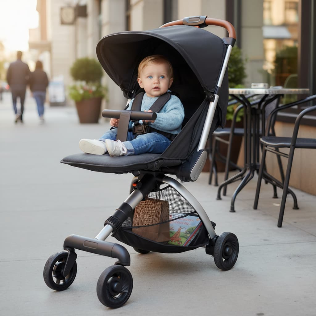 Carrinho de Bebê Berço 20kg Passeio Reclinável Dobrável Leva Tudo c/ Mosquiteiro Travesseiro