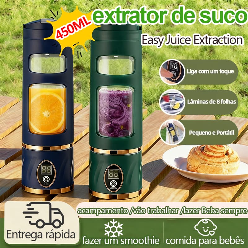 AICOOL Liquidificador Portátil USB extrator de suco Podem fazer lixeiros e milkshakes crusher de gelo 450ML