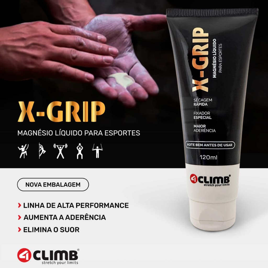 Magnésio Liquido X-Grip Chalk - 120mL para Crossfit Ginástica Artistica Escalada Calistenia Cross