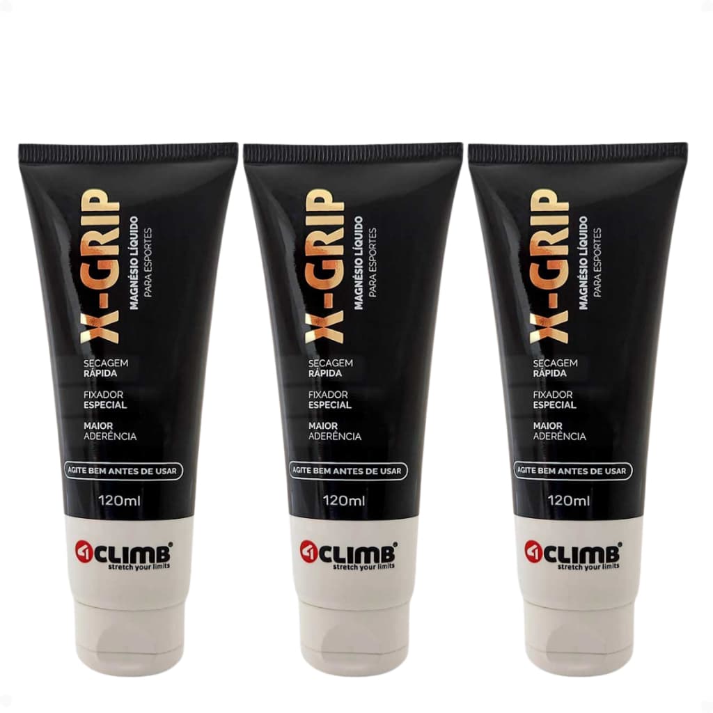 Kit 3 Magnésio Liquido X-Grip Carbonato Chalk Crossfit Calistenia Escalada Montanhismo 120ml suor