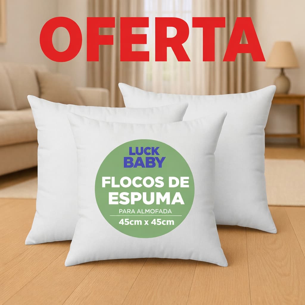 Kit com 4 Refil Enchimentos para Almofadas 45x45cm Flcos de Espuma