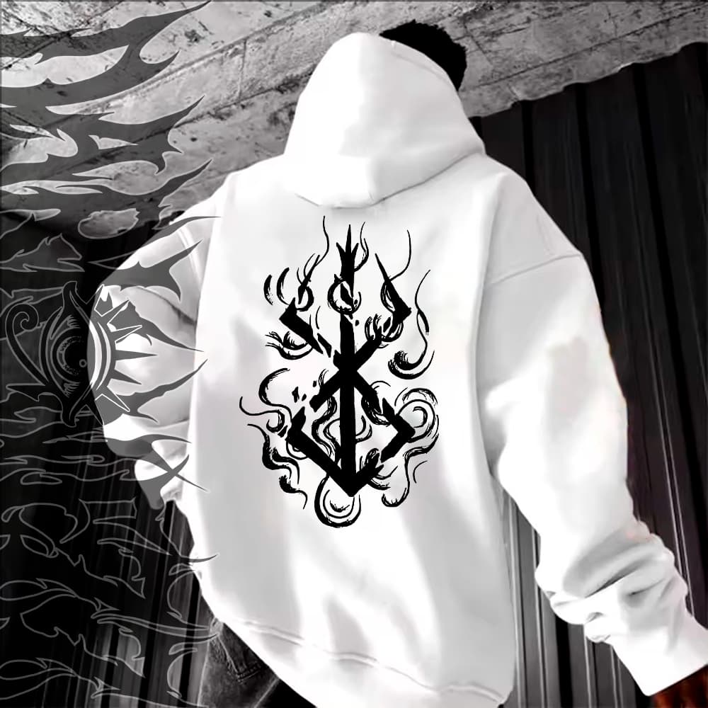 Moletom Canguru Blusa De Frio Marca Sacrifice Fire Guts Street Berserk- Darknezz