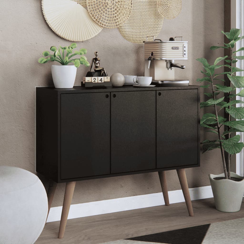 Balcão Gabinete Buffet Bonatto 3 Portas Pés Palito Cantinho Do Café Rack Móveis Bonatto