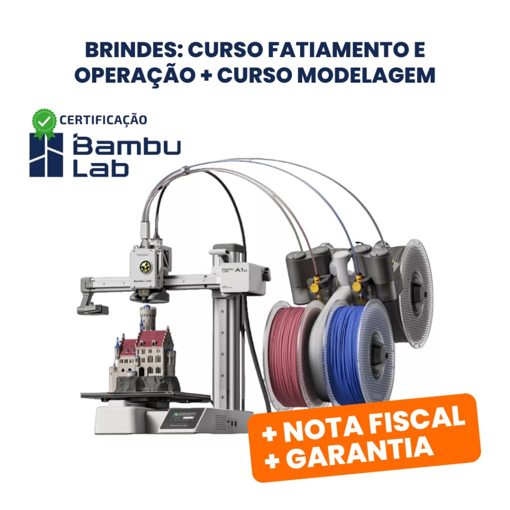 Impressora 3D Bambu Lab A1 Mini Combo + 3 Cursos