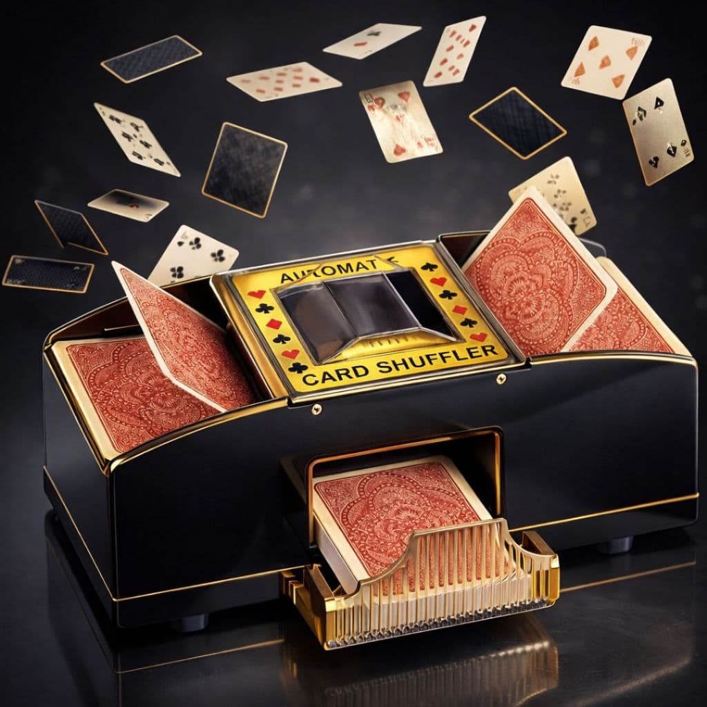 Embaralhador de Cartas Automático Premium para Poker e Jogos | Até 2 Baralhos