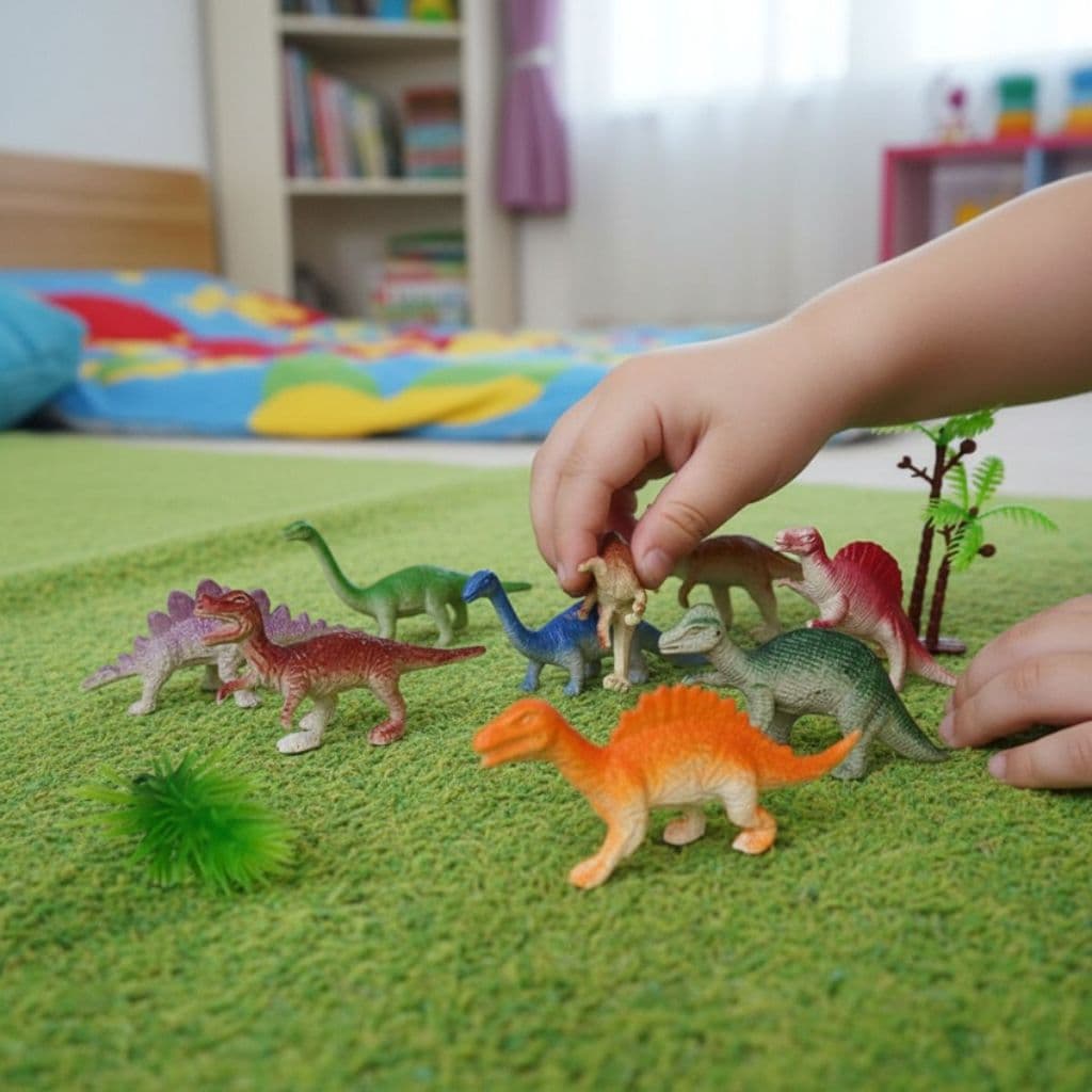 Conjunto Miniaturas Dinossauros e Animais Sortidos em Plástico Resistente Educativo Infantil