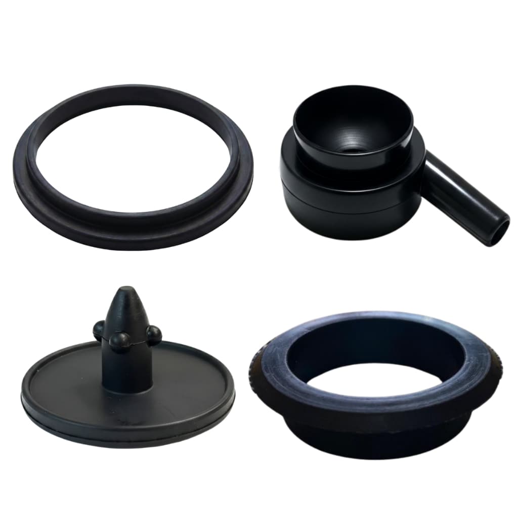 Kit 1  Cachimbo, 1 Anel Do Assento e 1 Válvula Repercussão e 1 Junta do tarro para ordenhadeira