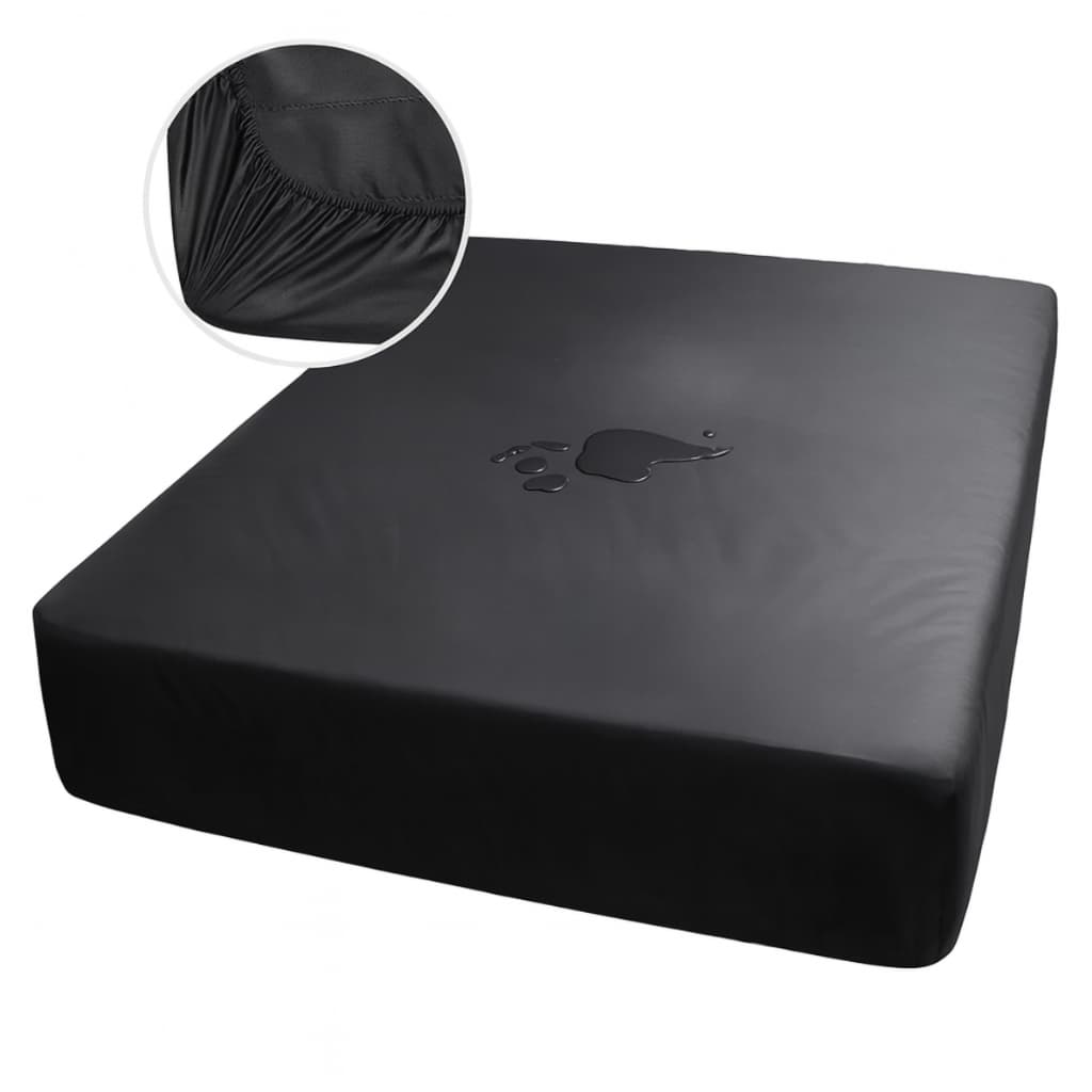 Capa Protetor Colchão Impermeável Elástico Cama Solteiro Preto Hospitalar Antialérgico Ajustável