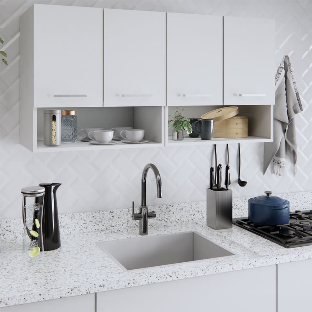 Armário Aéreo Cozinha 3 ou 4 Portas Multiuso Modular com Nicho Móveis Bonatto