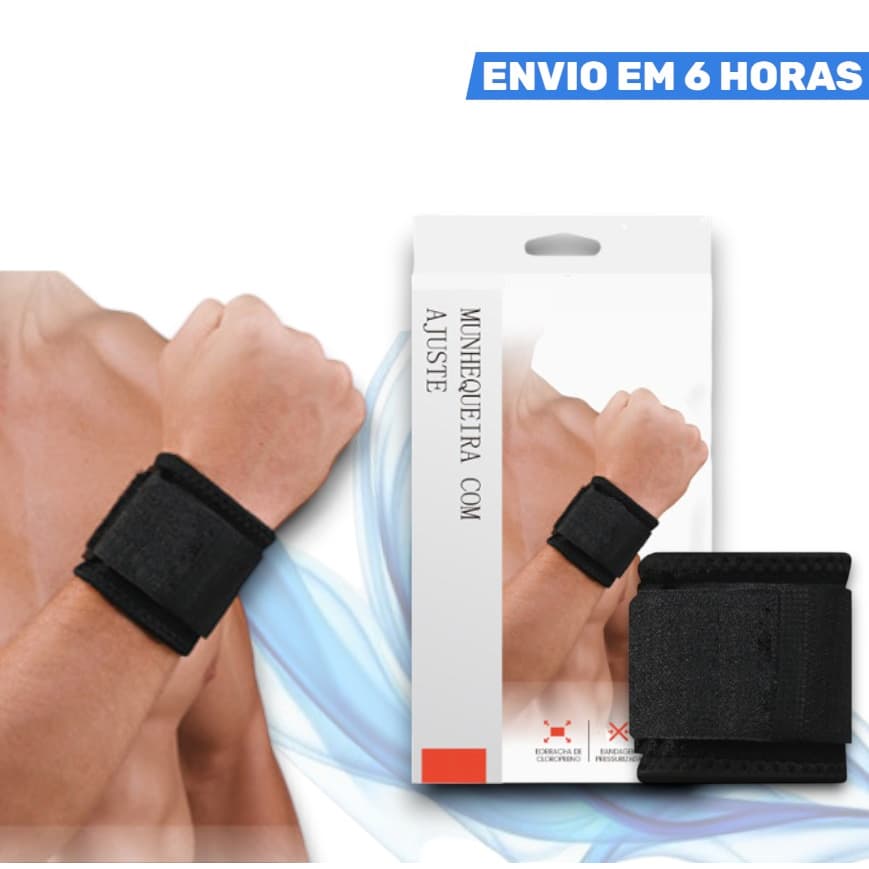 Munhequeira Protetora Anatômica Pulso Neoprene Ajustável Tendinite Artrite Alivia Dor Protetor Pulso