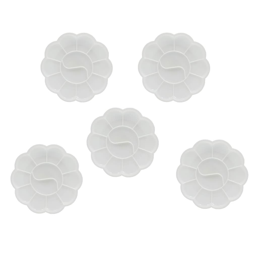 Godê Paleta Flor para Pintura 12 Espaços Kit com 5 Unidades OU Unitário