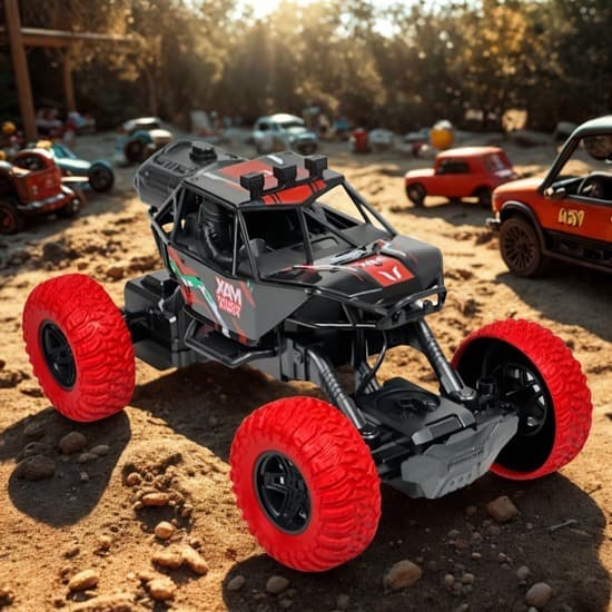 Carrinho Controle Remoto 4x4 Off-Road Gira Carro Brinquedo Sobe Escadas Rodas Emborrachadas