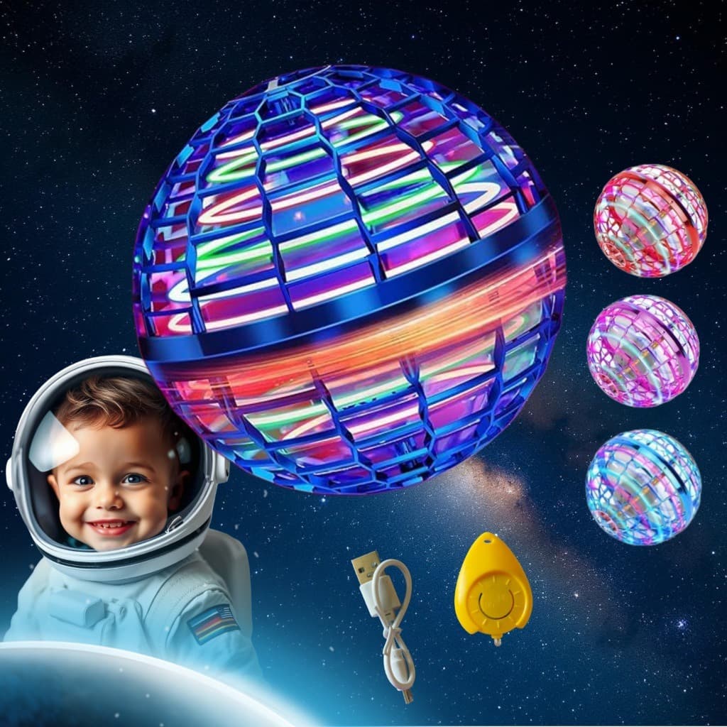 KIT 1/2/3 Spinner Bola Boomerang Mini Drone Com Luz Voador Brinquedo Interativo Infantil Que Voa