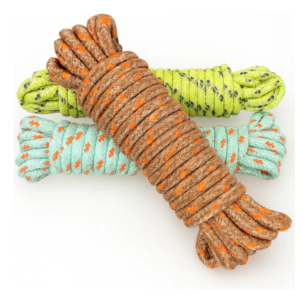 Kit C/3 Corda Poliéster 4mm x 5m Resistente para Cargas, Camping, Varal, Artesanato, Cores Sortidas