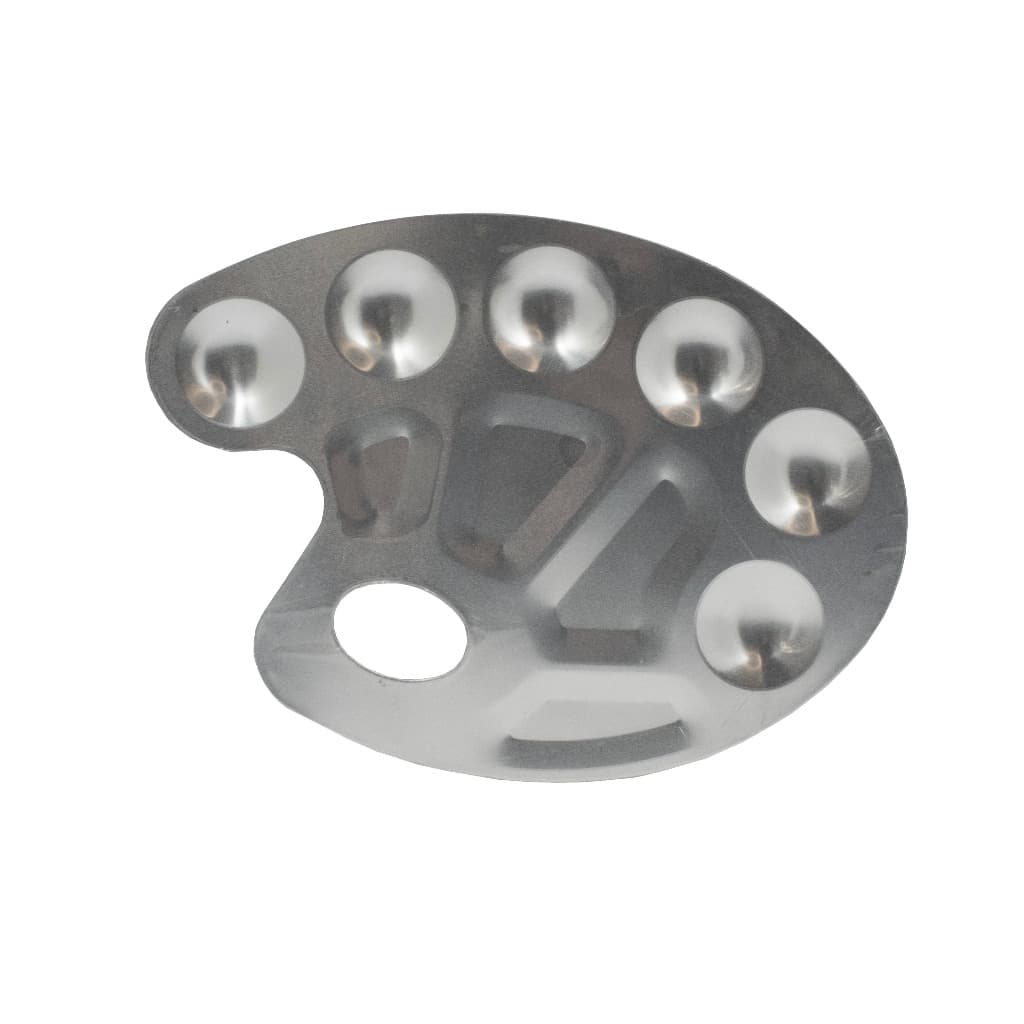 Godê Paleta de Aluminio com 10 Lugares Oval Para Pintura