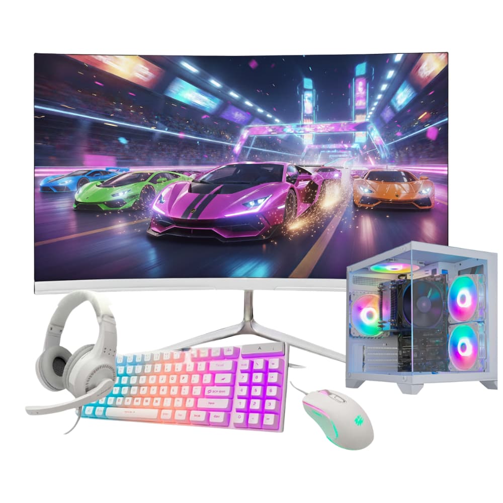 Computador PC Gamer Ryzen 5 5600GT 16gb Ram DDR4 SSD 480gb Monitor 23 curvo c/wifi