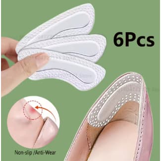 KIT 6 Unidades - Protetor de Calcanhar em Gel Silicone - Conforto e Proteção Anatômica, Reutilizável