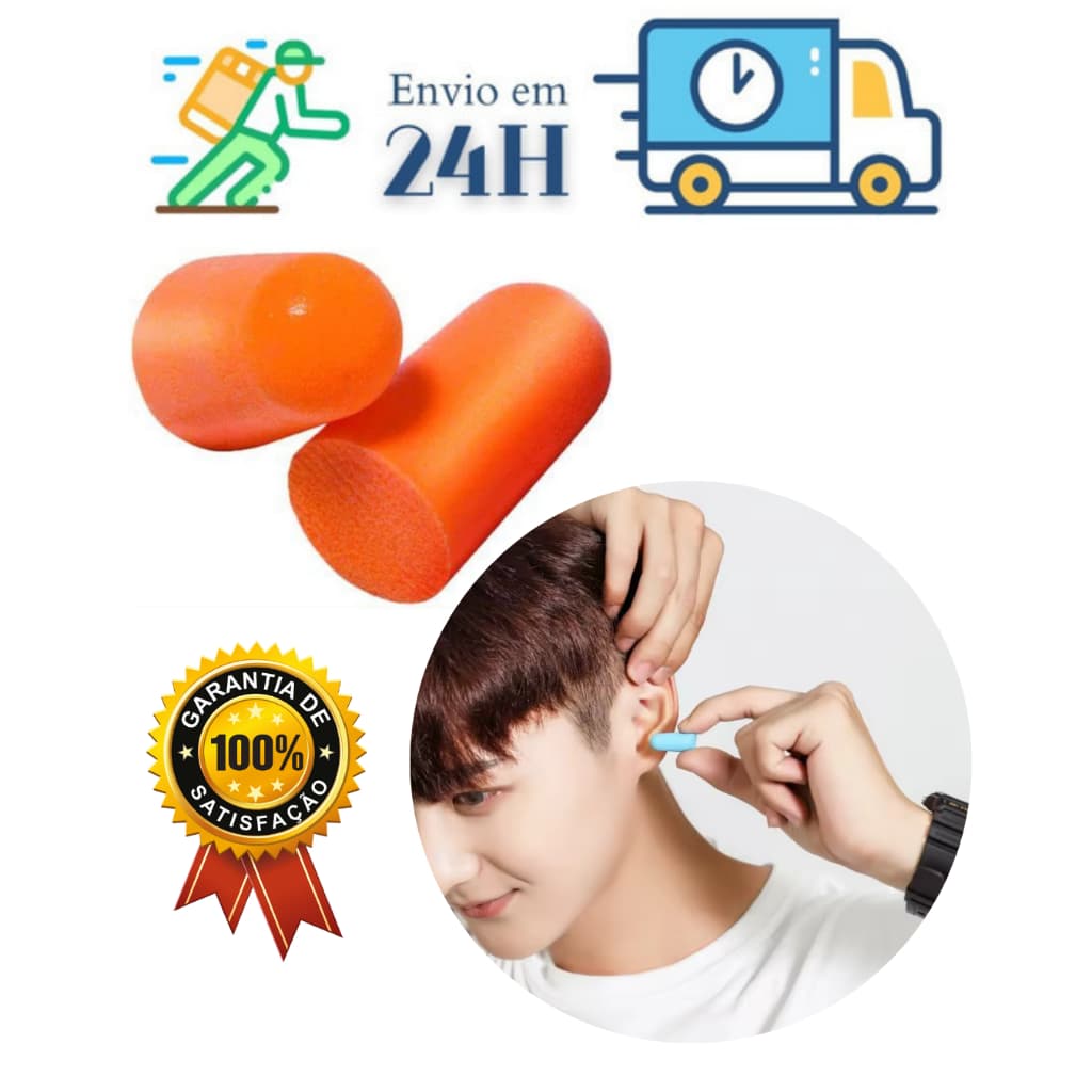 Kit C/160 Protetor Auricular Auditivo Tampão de Ouvido Espuma Anti Ruidos P/Dormir Trabalhar Estudar