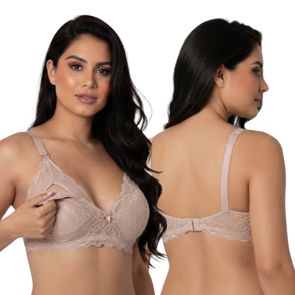 Sutiã Amamentação Reforçado Renda Gestante Top Maternidade