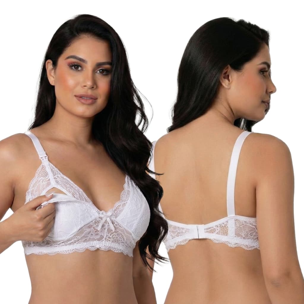 Sutiã Amamentação de renda Maternidade sutian para Amamentar Gestante Pós Parto Abre Fácil