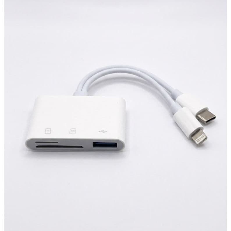 Adaptador Para Leitor De Cartões iPhone e android Cartão SD e TF Dois-In-One Externa Interface otg