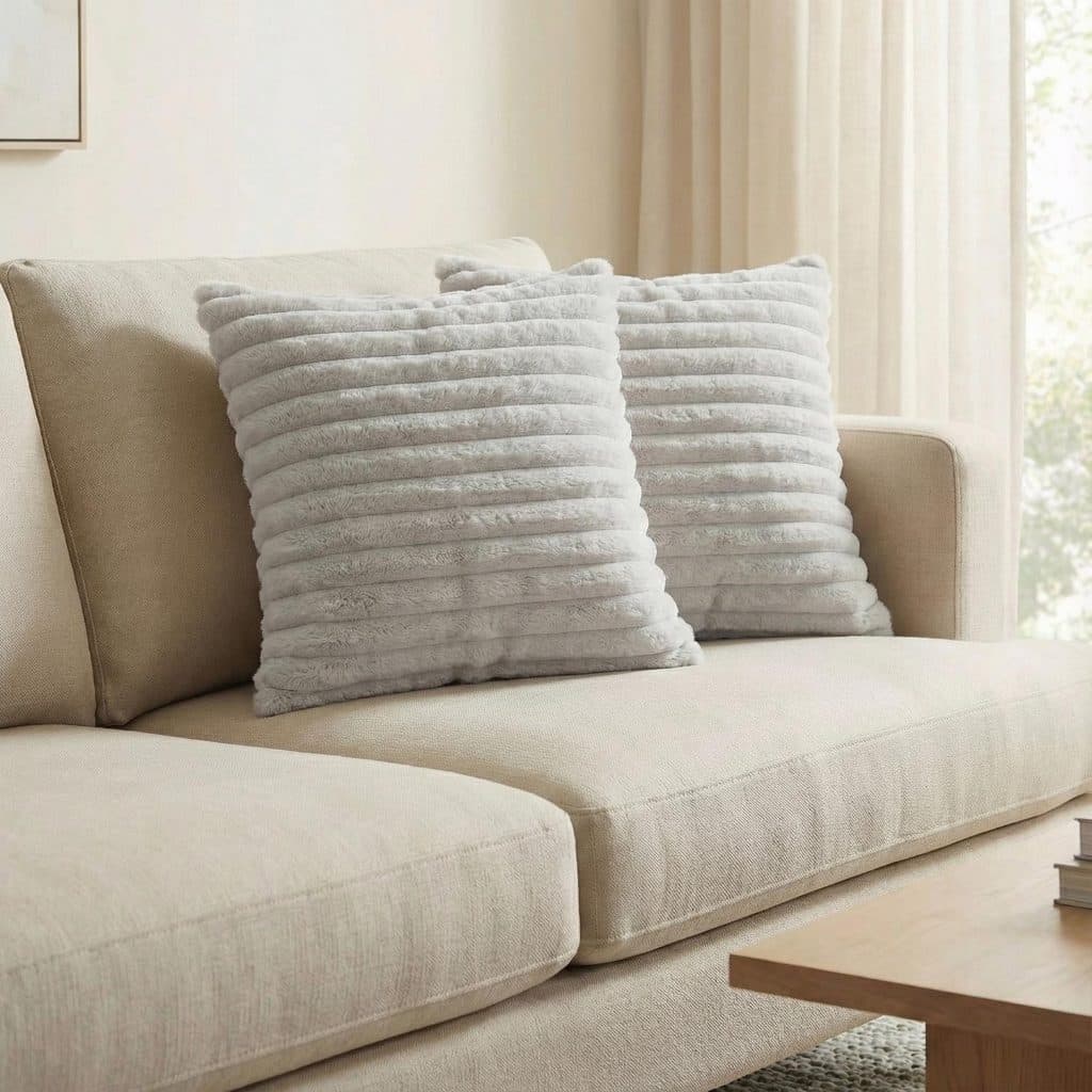 Kit 2 Capas De Almofadas Luxo Soft Wave Decoração Sofá Sala 45x45 - Novadecora