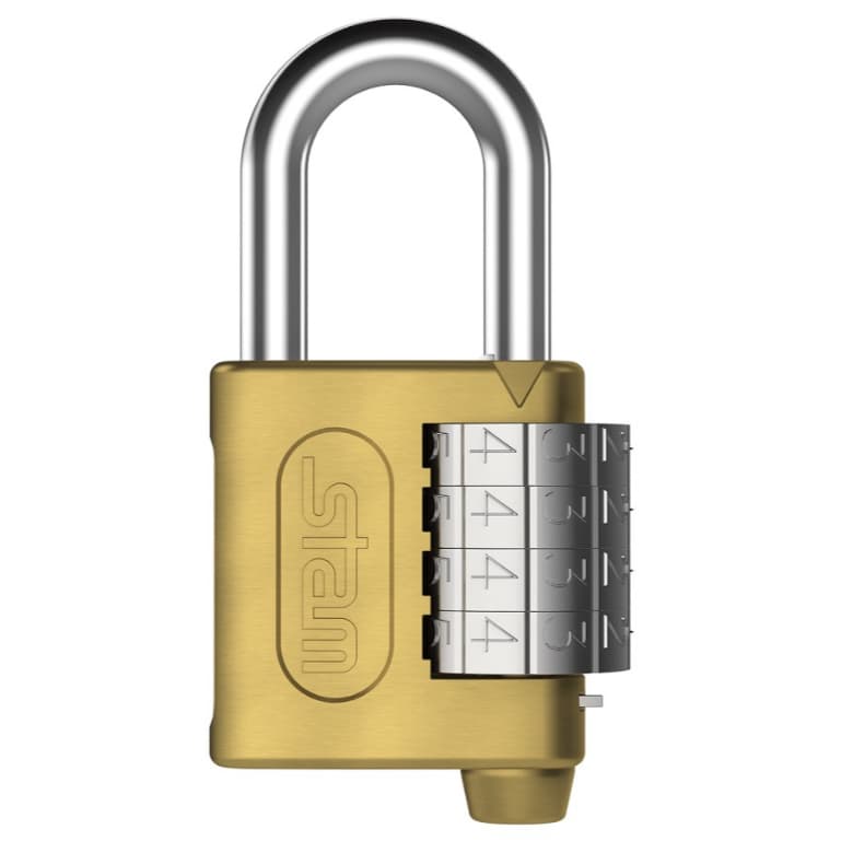 Cadeado Segredo Com Senha Stam 40mm Zamac Latonado E-coat