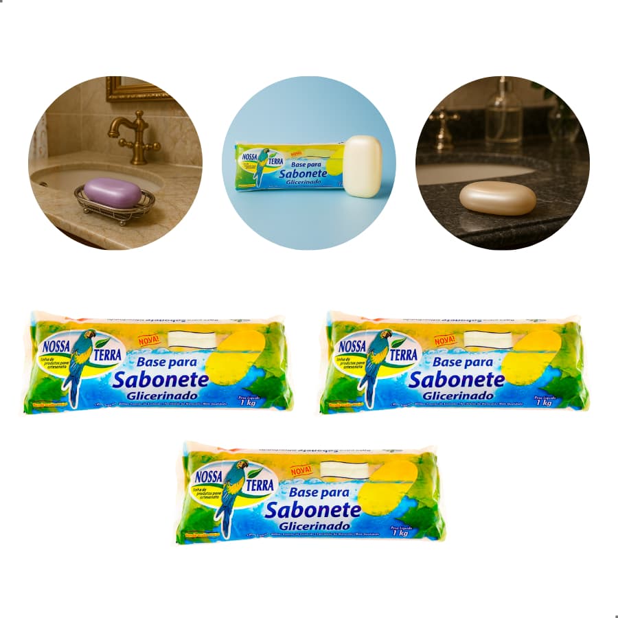 3 Bases Glicerinada Perolada Nossa Terra
