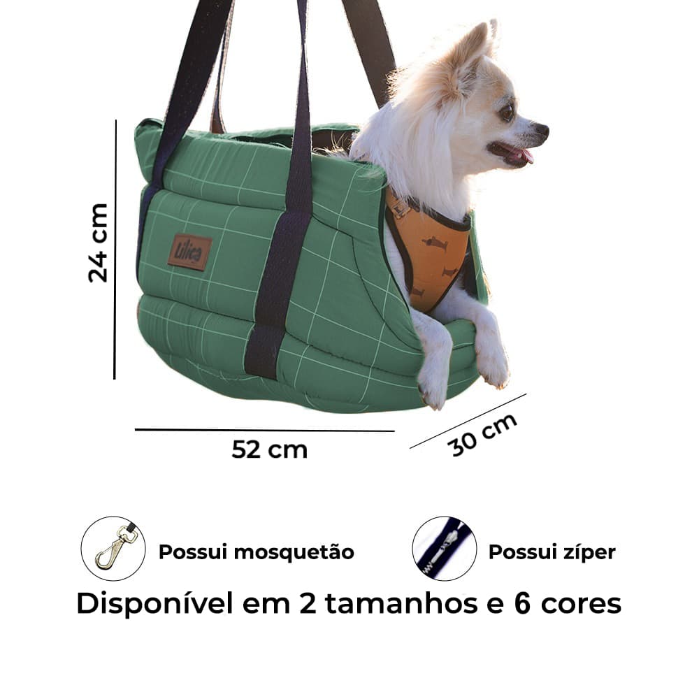 Bolsa transporte aberta para pet - cachorros cães e gatos - Estilo Square