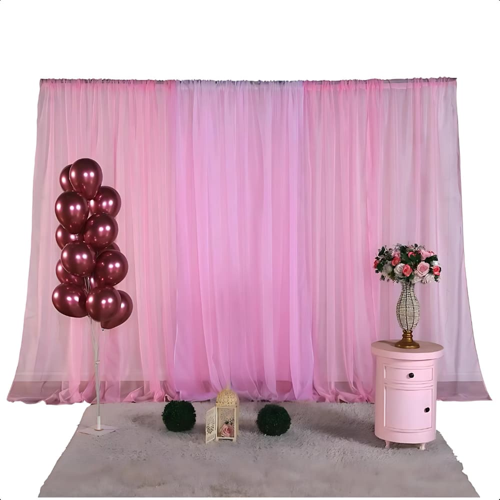 Cortina Voil Decoração P/ Festa Aniversário Casamento 3MX2M