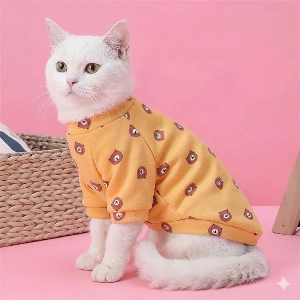 Moletom em Poliéster para Gato - Estampas Coloridas | Vários Tamanhos Disponíveis