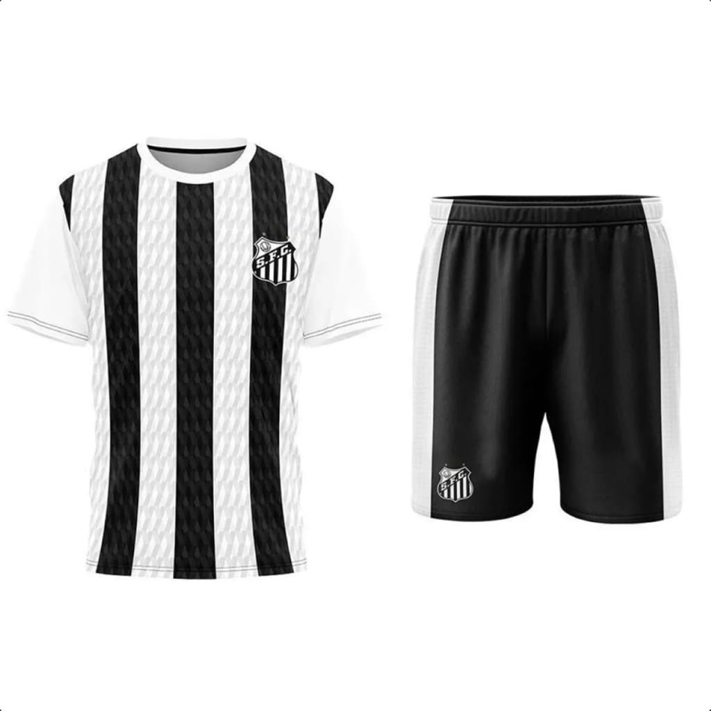 Kit Infantil Mini Craque Santos Camiseta E Calção Oficial
