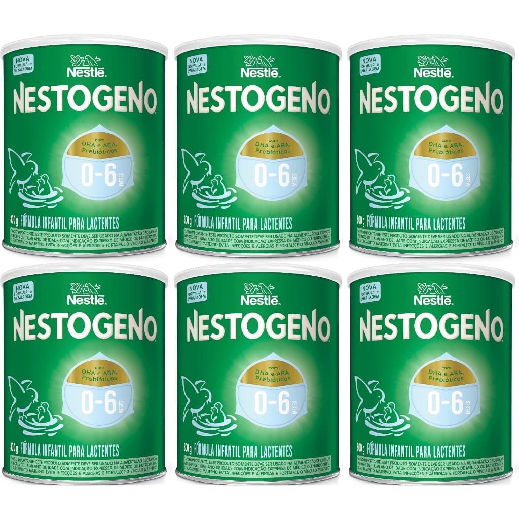 Kit 6 Latas Nestogeno 800gr 0 a 6 Meses EQ.1