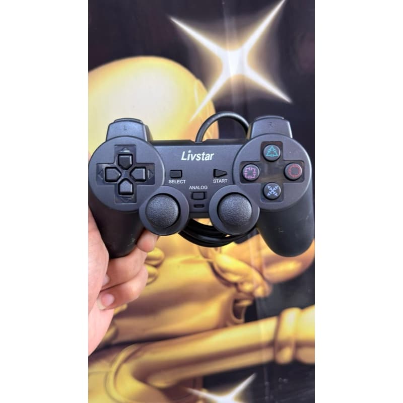 Controle de Play 2 com cabo preto livstar